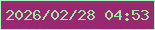 文字の大きさ：1、枠の色：aef4c2、背景の色：98286f、文字の色：9ee6a1 無料ブログパーツのブログ時計