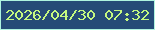文字の大きさ：5、枠の色：aef4df、背景の色：254b77、文字の色：c4f880 無料ブログパーツのブログ時計