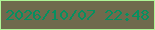 文字の大きさ：4、枠の色：aef596、背景の色：6f6a4d、文字の色：059060 無料ブログパーツのブログ時計