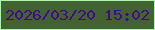 文字の大きさ：2、枠の色：aef6af、背景の色：436231、文字の色：44088d 無料ブログパーツのブログ時計