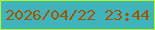 文字の大きさ：3、枠の色：aef826、背景の色：41b3bb、文字の色：a05500 無料ブログパーツのブログ時計