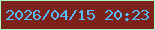 文字の大きさ：1、枠の色：aef9c1、背景の色：7d221a、文字の色：56bcf9 無料ブログパーツのブログ時計
