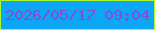 文字の大きさ：5、枠の色：aefa2e、背景の色：0da6f4、文字の色：824fd0 無料ブログパーツのブログ時計