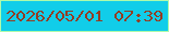 文字の大きさ：1、枠の色：aefaab、背景の色：11cde9、文字の色：933d23 無料ブログパーツのブログ時計