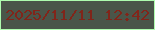文字の大きさ：3、枠の色：aefcae、背景の色：4a5549、文字の色：81251a 無料ブログパーツのブログ時計