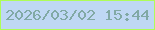 文字の大きさ：2、枠の色：aefd59、背景の色：bfd8f4、文字の色：81a9a4 無料ブログパーツのブログ時計