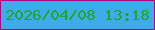文字の大きさ：3、枠の色：af0676、背景の色：3eabeb、文字の色：20a623 無料ブログパーツのブログ時計