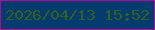 文字の大きさ：3、枠の色：af0b99、背景の色：053c6f、文字の色：33611d 無料ブログパーツのブログ時計