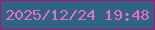 文字の大きさ：3、枠の色：af0f77、背景の色：2f6584、文字の色：f06bc4 無料ブログパーツのブログ時計