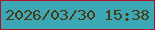 文字の大きさ：4、枠の色：af102a、背景の色：3da8b5、文字の色：493a12 無料ブログパーツのブログ時計