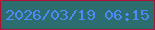 文字の大きさ：2、枠の色：af1232、背景の色：2c6e70、文字の色：4d8af8 無料ブログパーツのブログ時計