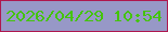 文字の大きさ：5、枠の色：af174e、背景の色：9798c7、文字の色：44c40a 無料ブログパーツのブログ時計