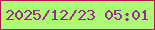 文字の大きさ：1、枠の色：af1857、背景の色：b0f978、文字の色：942d91 無料ブログパーツのブログ時計