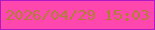 文字の大きさ：1、枠の色：af18c5、背景の色：ff47ad、文字の色：b17c37 無料ブログパーツのブログ時計