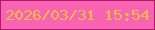 文字の大きさ：3、枠の色：af1970、背景の色：f864b2、文字の色：f9bb4a 無料ブログパーツのブログ時計