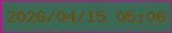 文字の大きさ：1、枠の色：af1b86、背景の色：3b6956、文字の色：6d4c0a 無料ブログパーツのブログ時計