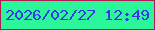 文字の大きさ：5、枠の色：af1c51、背景の色：2cf69a、文字の色：3538e7 無料ブログパーツのブログ時計