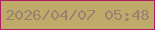 文字の大きさ：5、枠の色：af1e60、背景の色：bfaa6a、文字の色：978171 無料ブログパーツのブログ時計