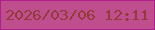 文字の大きさ：5、枠の色：af1e8c、背景の色：bf4e8e、文字の色：933b38 無料ブログパーツのブログ時計