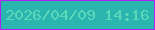 文字の大きさ：5、枠の色：af22f6、背景の色：2ab6af、文字の色：5bd7ba 無料ブログパーツのブログ時計