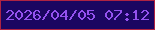文字の大きさ：1、枠の色：af2342、背景の色：1b0661、文字の色：9452ef 無料ブログパーツのブログ時計