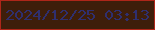 文字の大きさ：3、枠の色：af2619、背景の色：3e1e0a、文字の色：2f2f6e 無料ブログパーツのブログ時計