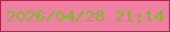 文字の大きさ：3、枠の色：af2654、背景の色：ee819f、文字の色：7cba29 無料ブログパーツのブログ時計