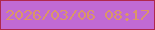 文字の大きさ：5、枠の色：af284c、背景の色：c16ad3、文字の色：da9668 無料ブログパーツのブログ時計