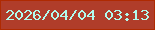文字の大きさ：5、枠の色：af2a01、背景の色：b03d2a、文字の色：b1fbed 無料ブログパーツのブログ時計