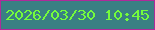 文字の大きさ：4、枠の色：af2a9a、背景の色：398083、文字の色：74fc3c 無料ブログパーツのブログ時計