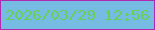 文字の大きさ：4、枠の色：af2aae、背景の色：76bce2、文字の色：67d058 無料ブログパーツのブログ時計