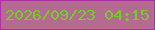 文字の大きさ：4、枠の色：af2fa4、背景の色：b56b91、文字の色：74cf23 無料ブログパーツのブログ時計