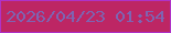 文字の大きさ：2、枠の色：af32c7、背景の色：bd2664、文字の色：7e64b2 無料ブログパーツのブログ時計