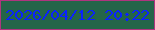 文字の大きさ：3、枠の色：af347f、背景の色：246549、文字の色：0a22fe 無料ブログパーツのブログ時計