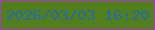 文字の大きさ：5、枠の色：af35c9、背景の色：527f1c、文字の色：286bac 無料ブログパーツのブログ時計