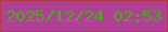 文字の大きさ：3、枠の色：af3945、背景の色：af4095、文字の色：45b011 無料ブログパーツのブログ時計