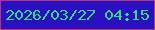 文字の大きさ：2、枠の色：af397c、背景の色：2a10c1、文字の色：34de79 無料ブログパーツのブログ時計