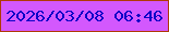 文字の大きさ：1、枠の色：af3a07、背景の色：d358fd、文字の色：0d05c7 無料ブログパーツのブログ時計