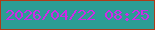 文字の大きさ：4、枠の色：af3b18、背景の色：2c9d95、文字の色：cc2be7 無料ブログパーツのブログ時計