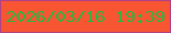 文字の大きさ：5、枠の色：af4189、背景の色：f85532、文字の色：2cb540 無料ブログパーツのブログ時計