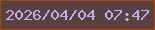 文字の大きさ：4、枠の色：af440b、背景の色：594142、文字の色：c9a9f0 無料ブログパーツのブログ時計