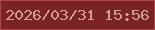 文字の大きさ：1、枠の色：af454d、背景の色：7a2323、文字の色：d39b95 無料ブログパーツのブログ時計