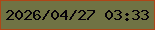 文字の大きさ：3、枠の色：af4617、背景の色：707344、文字の色：050109 無料ブログパーツのブログ時計