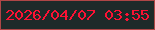 文字の大きさ：4、枠の色：af4646、背景の色：1e2a29、文字の色：fd1234 無料ブログパーツのブログ時計