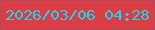 文字の大きさ：3、枠の色：af495d、背景の色：db3d44、文字の色：1bd5f1 無料ブログパーツのブログ時計