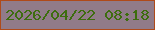 文字の大きさ：3、枠の色：af4a1a、背景の色：917b89、文字の色：3d6d0e 無料ブログパーツのブログ時計