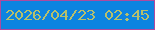 文字の大きさ：1、枠の色：af4a9f、背景の色：0d84e0、文字の色：b7c06c 無料ブログパーツのブログ時計