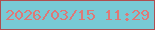 文字の大きさ：3、枠の色：af4e4f、背景の色：78cad5、文字の色：de7876 無料ブログパーツのブログ時計