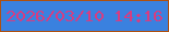 文字の大きさ：5、枠の色：af500f、背景の色：3a81df、文字の色：d63d81 無料ブログパーツのブログ時計