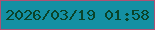 文字の大きさ：4、枠の色：af5172、背景の色：1490a3、文字の色：0a4429 無料ブログパーツのブログ時計